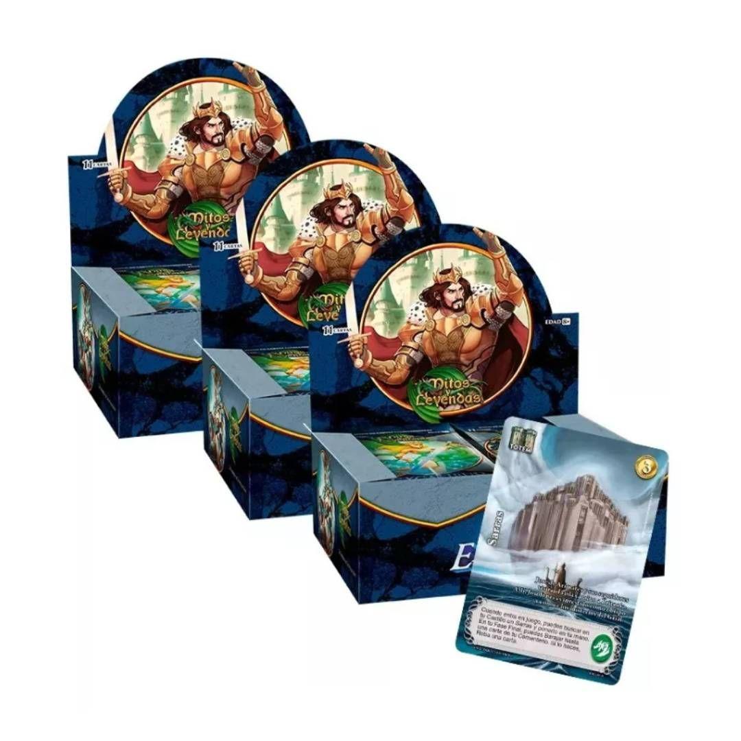 Pack 3 Display Excalibur Mitos Y Leyendas+Carta Promo Sarras-0