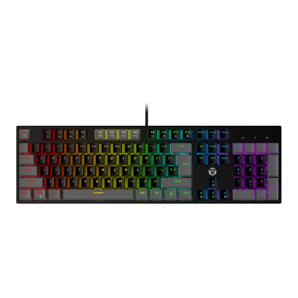 Teclado Gamer Fantech Atom MK886 Black Grey SW Blue-0