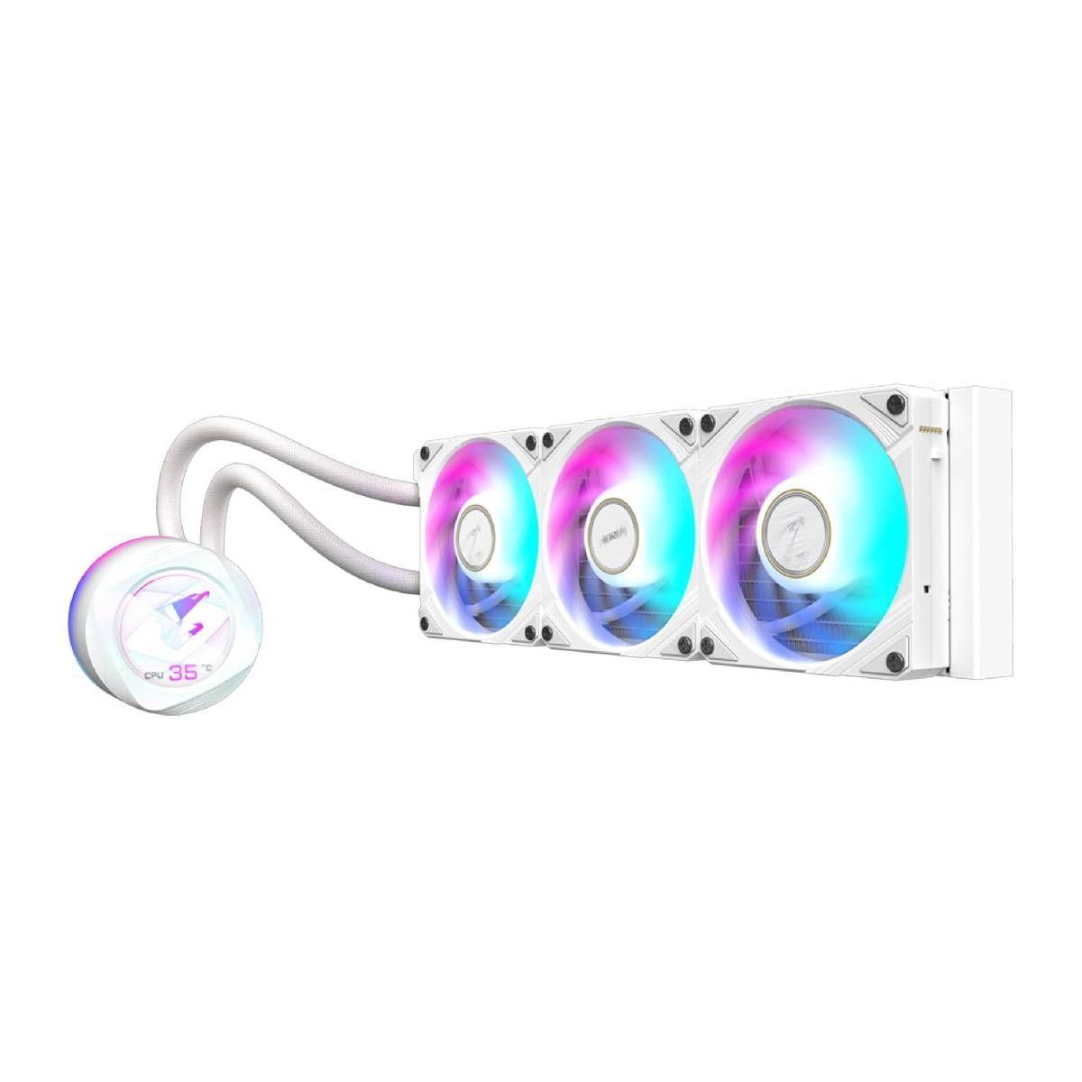 Cooler Gigabyte GP-AORUS WATERFORCE X II 360 ICE Blanco-1