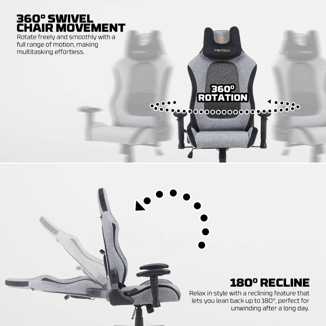 Silla Gamer Fantech GC195 Grey-5