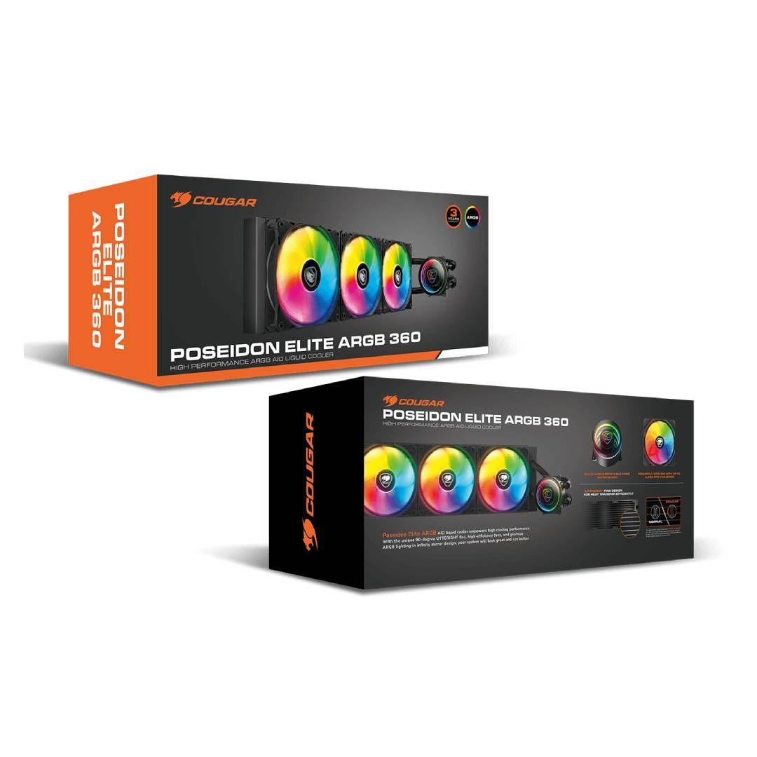 Refrigeración Líquida Cougar Poseidon Elite ARGB 360 Negro-2