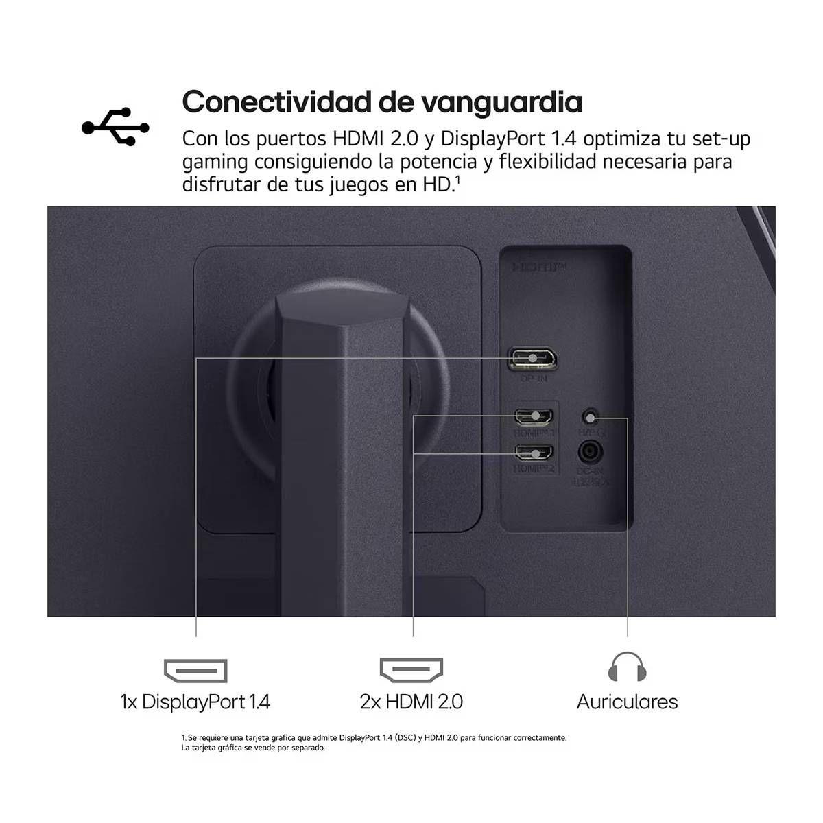 Monitor Curvo LG Ultragear 27 - 1ms, 180Hz 27GS60QC-B-2