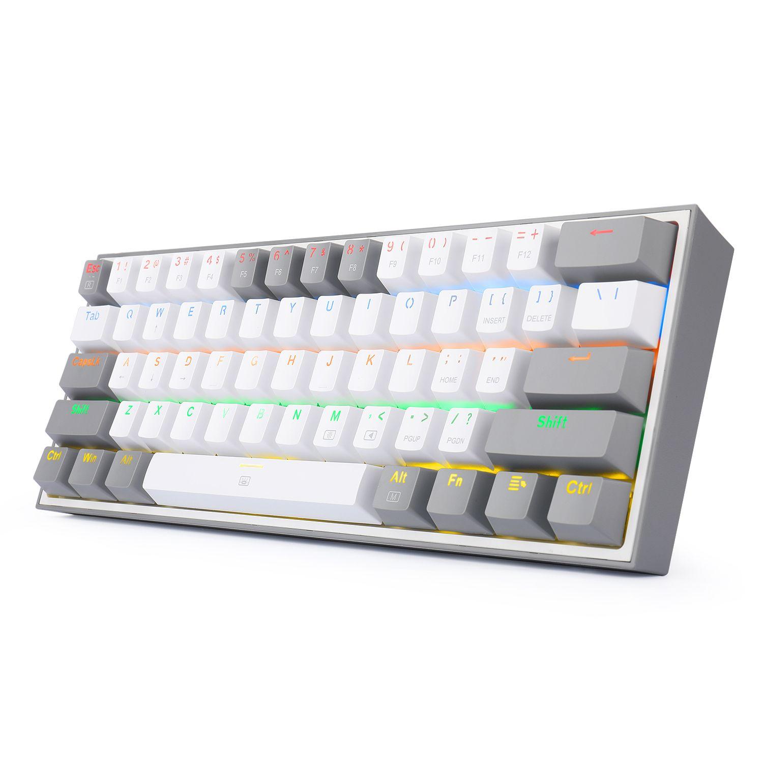 Teclado Gamer Fizz RGB K617-RGB White/Grey-2