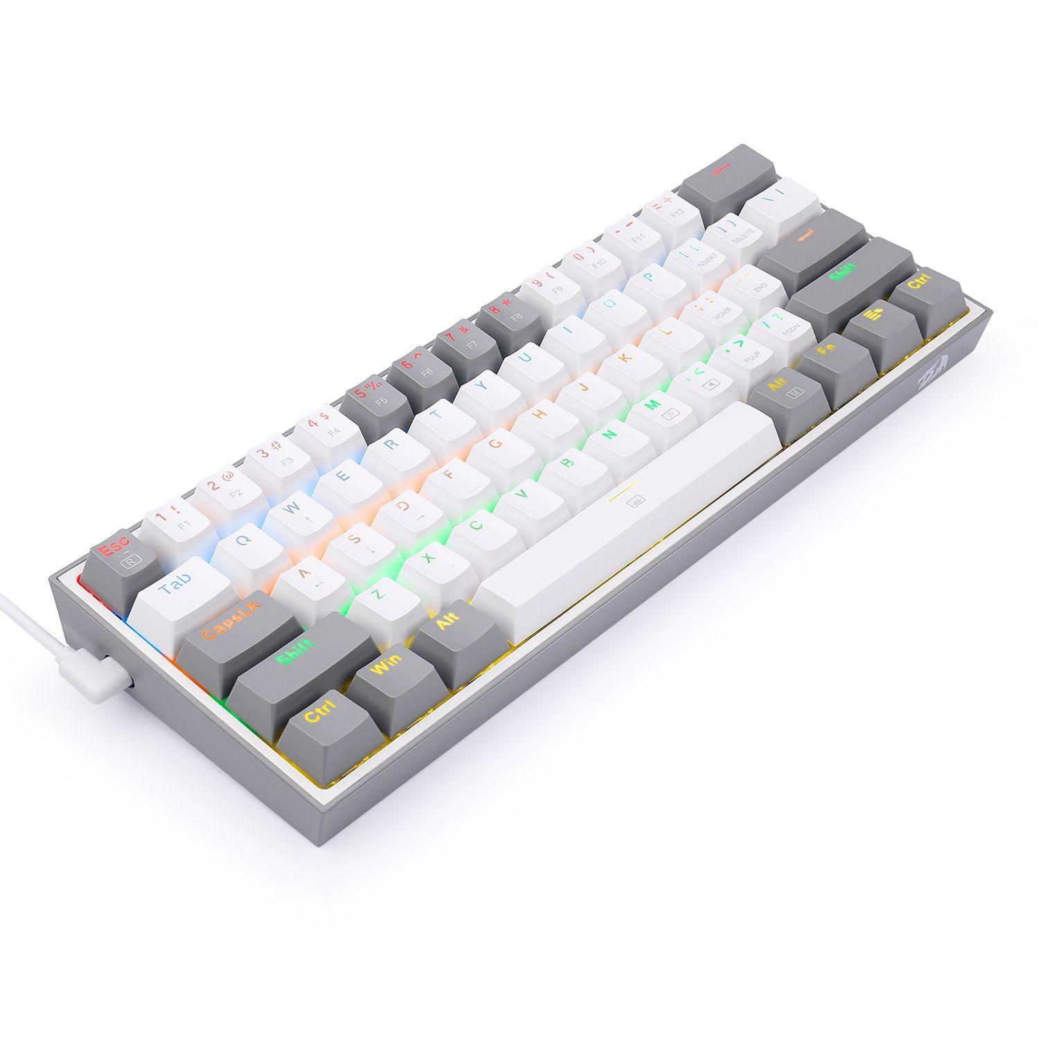 Teclado Gamer Fizz RGB K617-RGB White/Grey-5