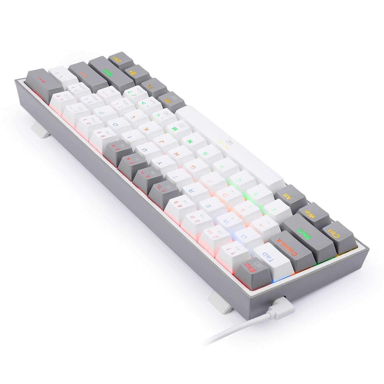 Teclado Gamer Fizz RGB K617-RGB White/Grey-6