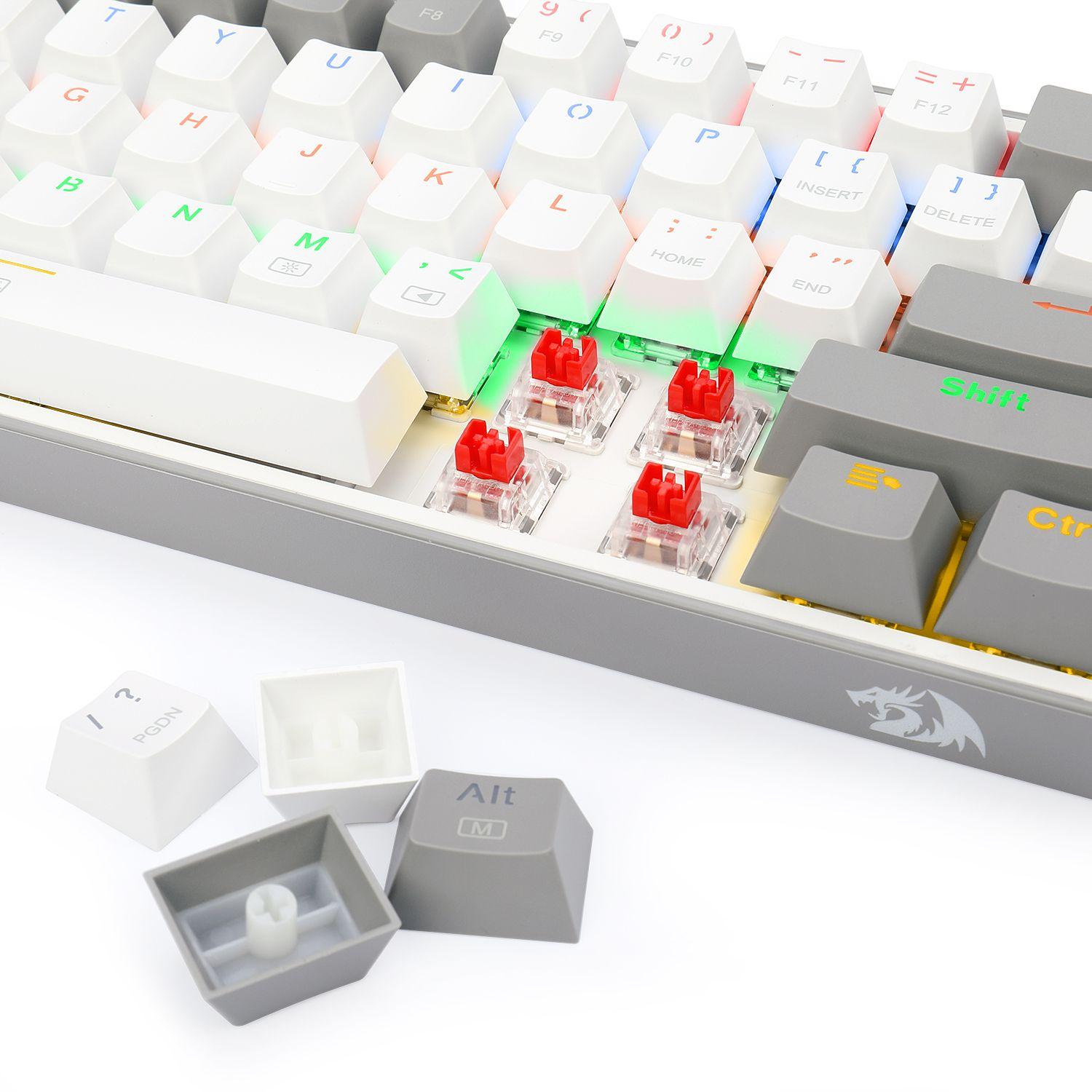 Teclado Gamer Fizz RGB K617-RGB White/Grey-7
