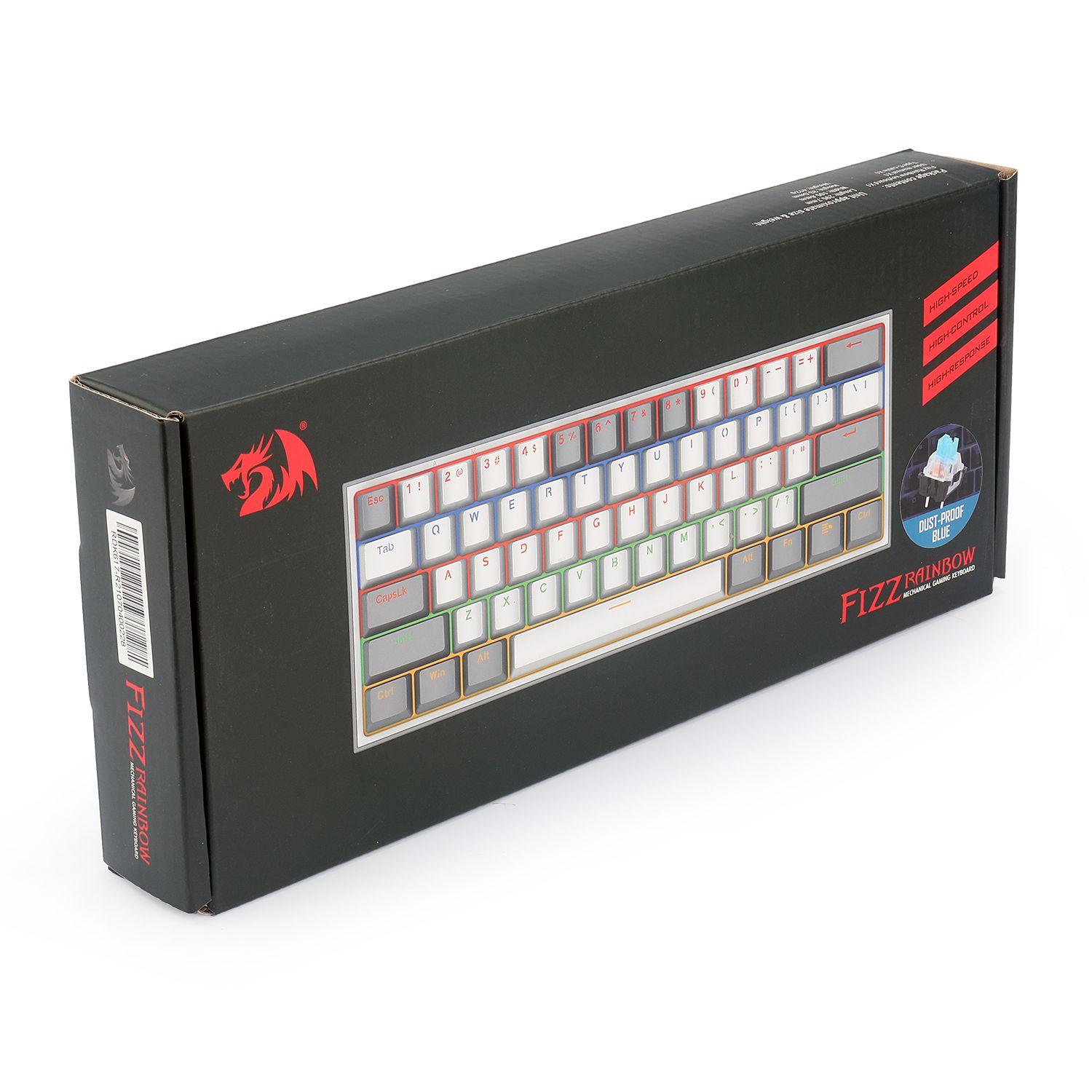 Teclado Gamer Fizz RGB K617-RGB White/Grey-9