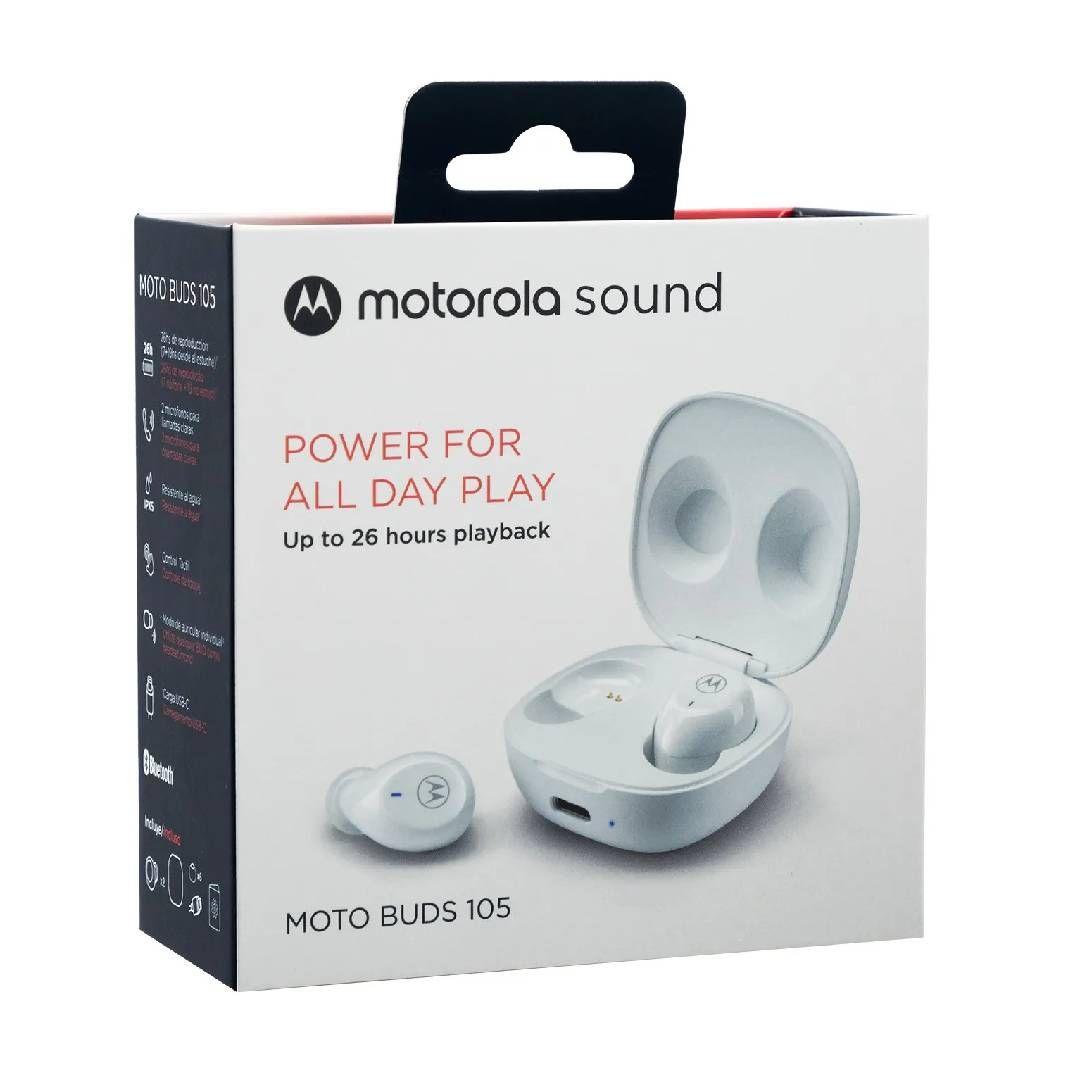 Audífonos Motorola Moto Buds 105 True Wireless Blanco-4