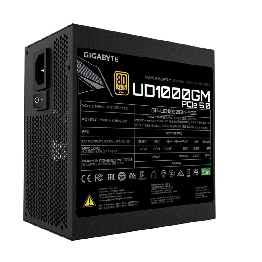 Fuente de Poder Gigabyte 1000W 80+ Gold GP-UD1000GM PG5-4
