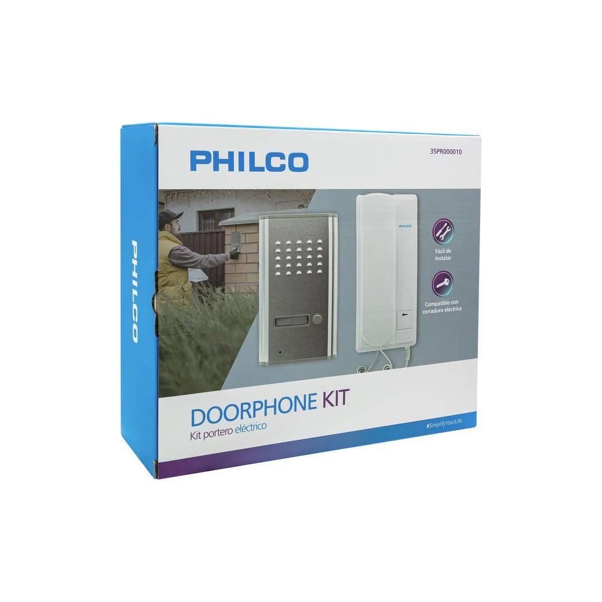 Kit Portero Electrico Con 1 Citofono Philco PR-10-1