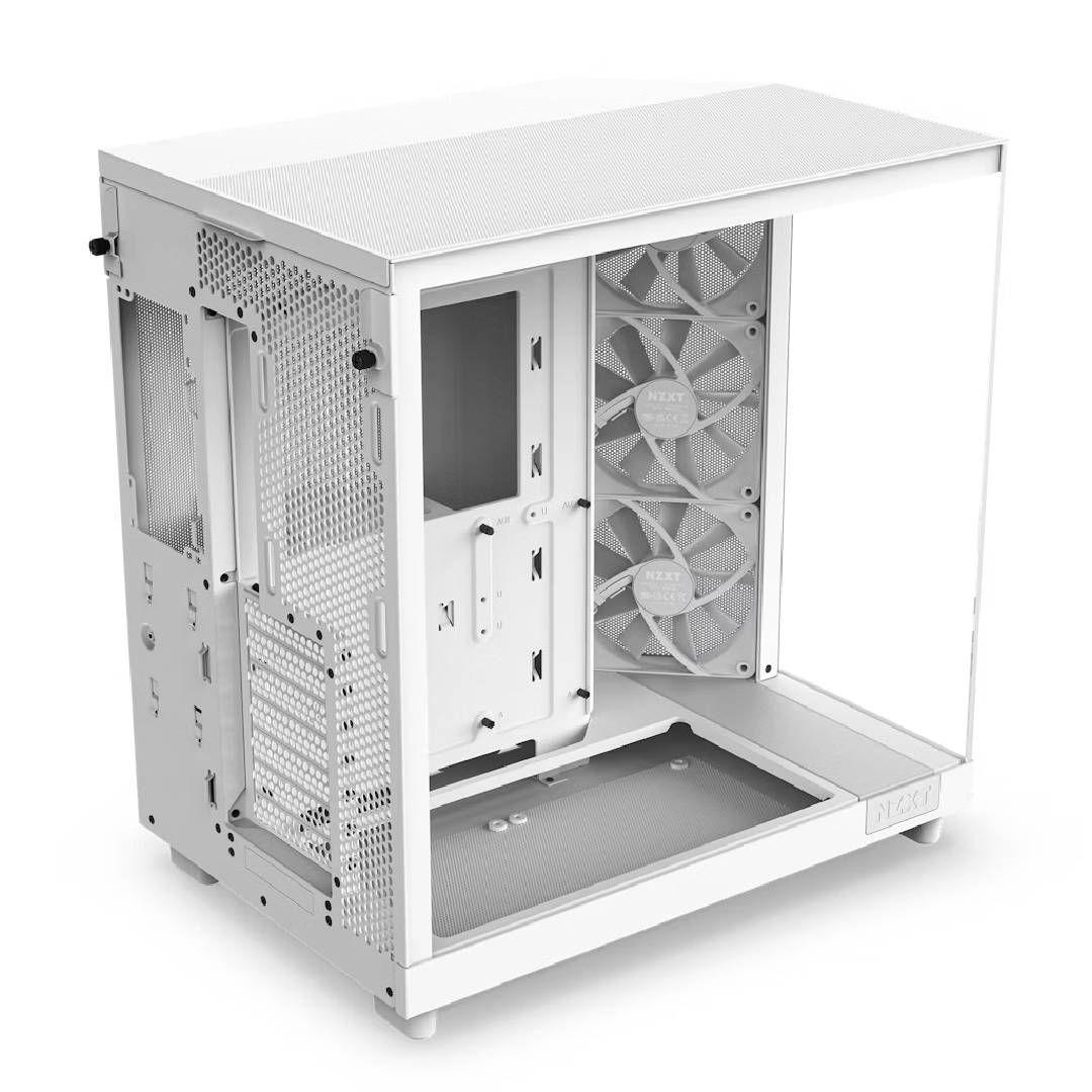 Gabinete NZXT H6 Flow ATX DualChamber Case Blanco-3
