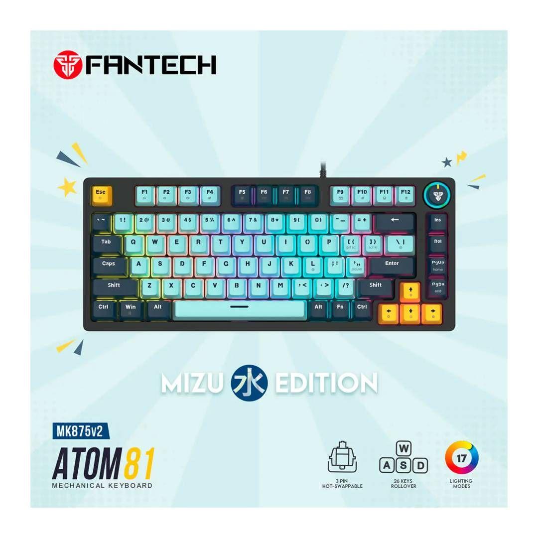 Teclado Fantech MK874V2 ATOM63 MIZU SkyBlue (Switch Rosie)-4