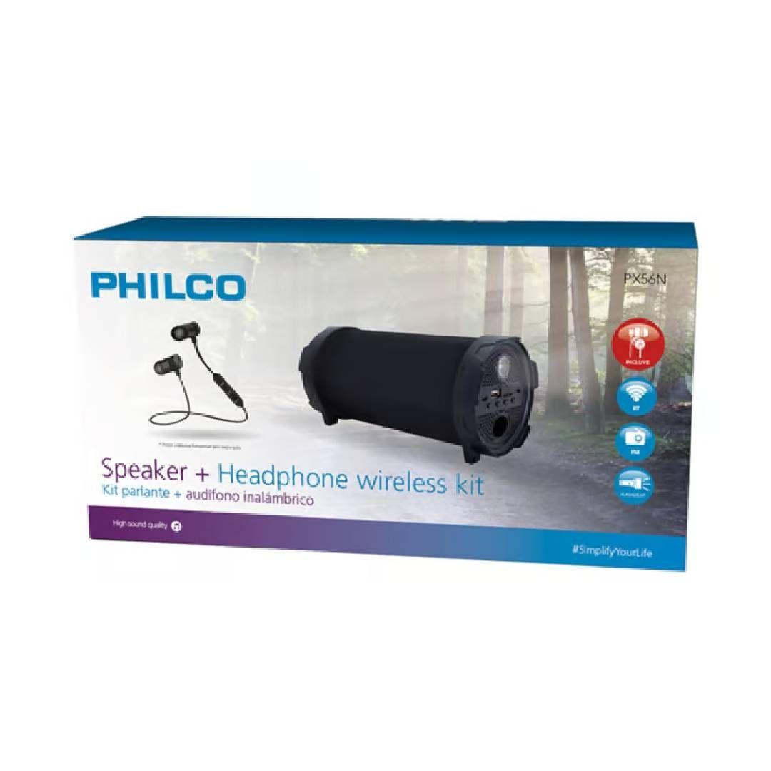Parlante Bazooka BT Philco PX56, Con Audífonos y Radio 10W-2