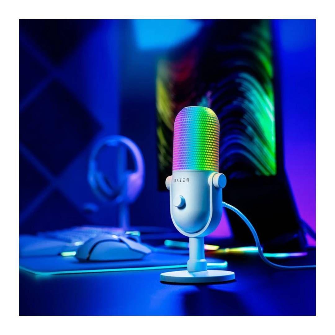 Microfono Razer Seiren V3 Chroma Mercury (White)-4