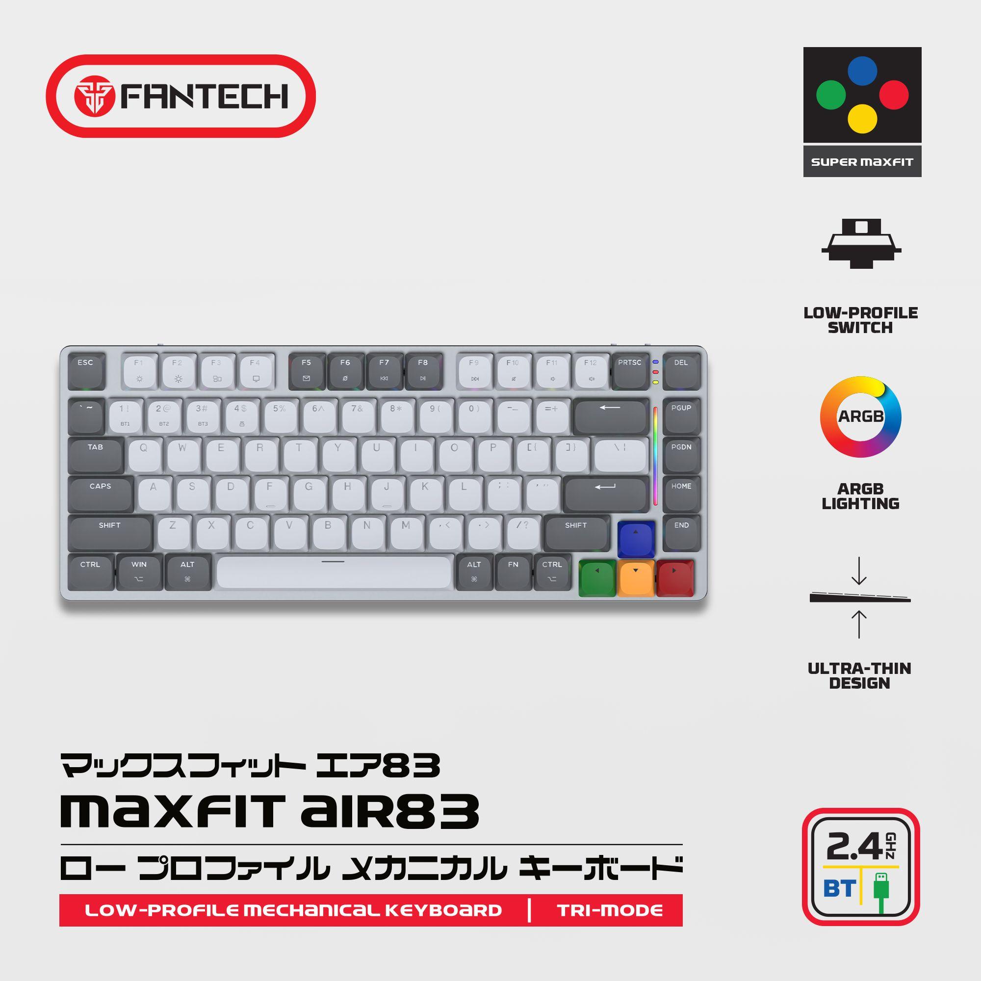 Teclado Fantech MK915 Maxfit Air83 SNES Edition, Sw Brown-5