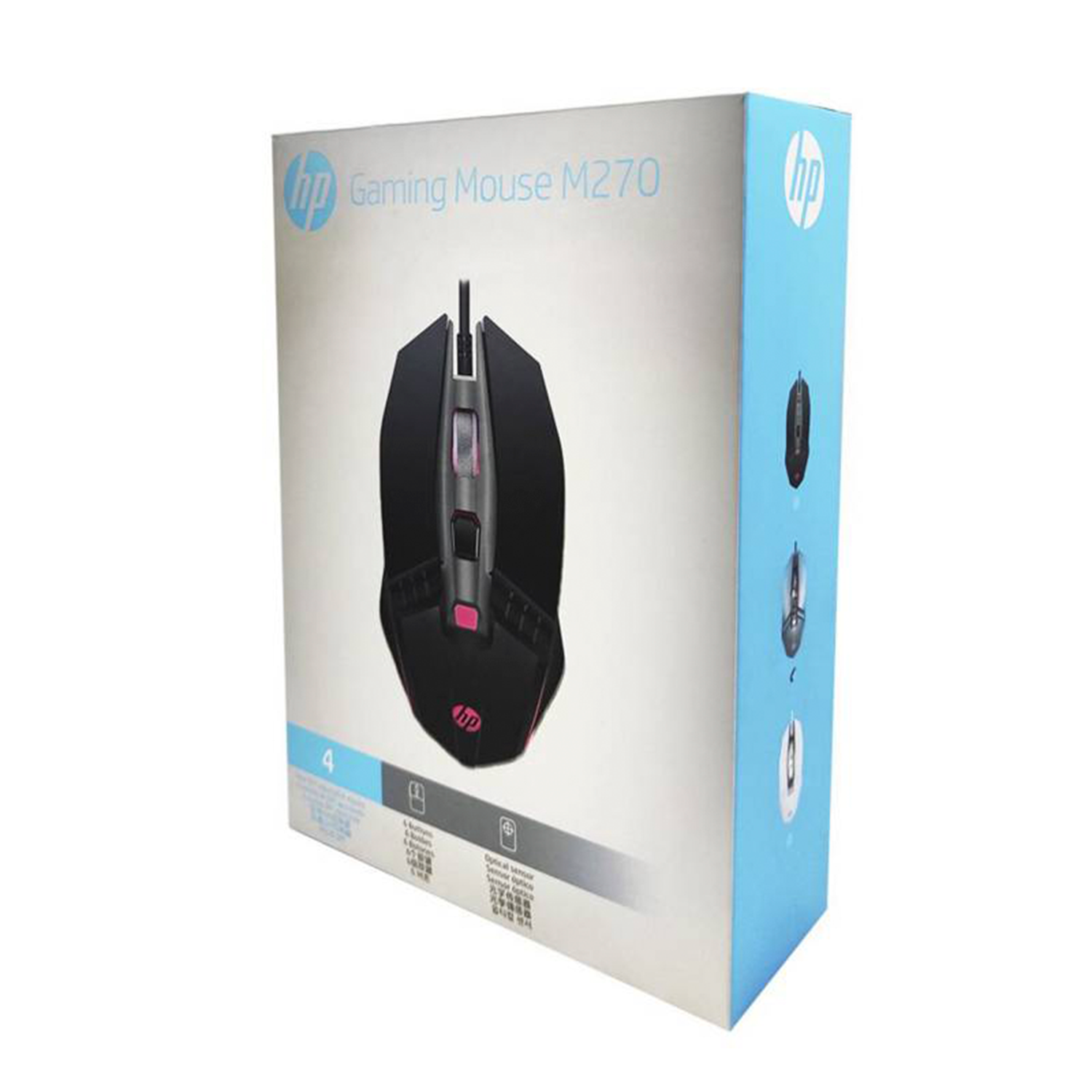 Mouse Gamer HP M270 6 botones 2400 dpi USB-3