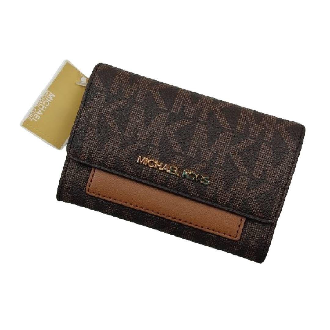 Billetera MK Con Tarjetero Café Logo-0