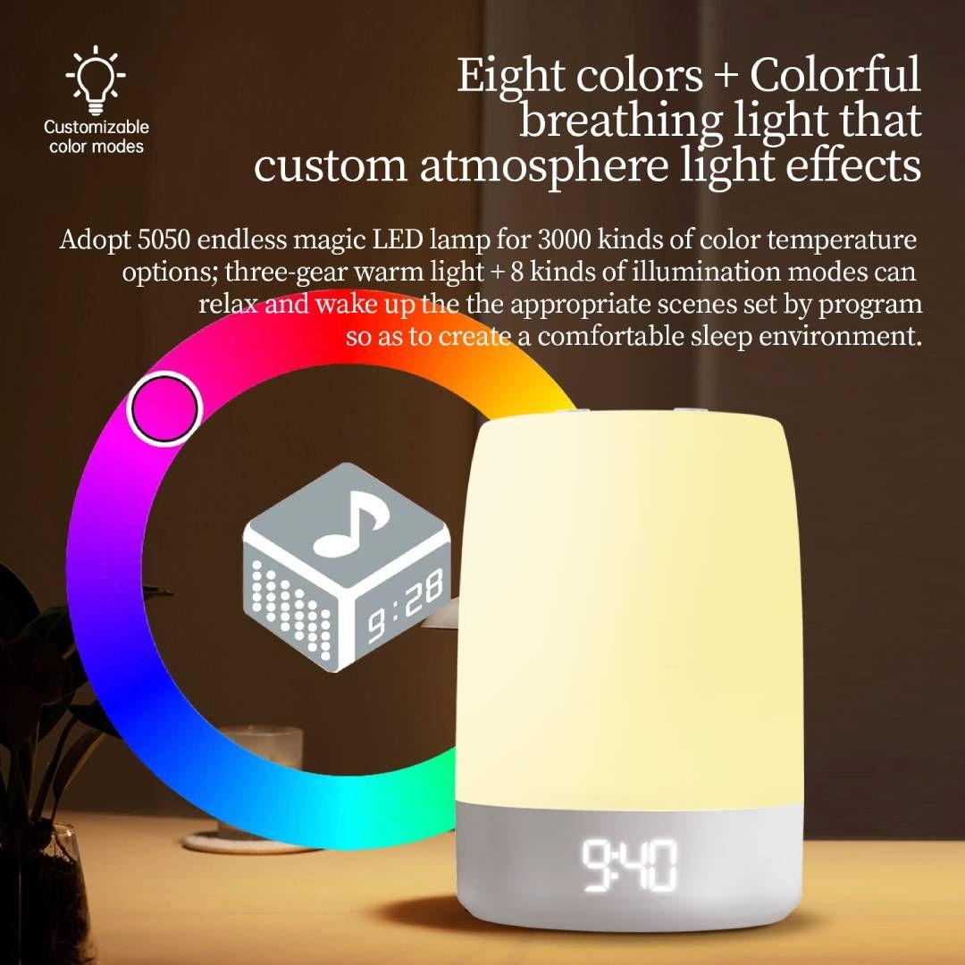 Maquina de Ruido Blanco Wi-Fi con Reloj y Luz, 32 sonidos-2