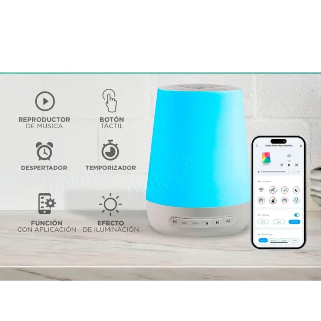 Maquina de Ruido Blanco Wi-Fi con Reloj y Luz, 32 sonidos-2