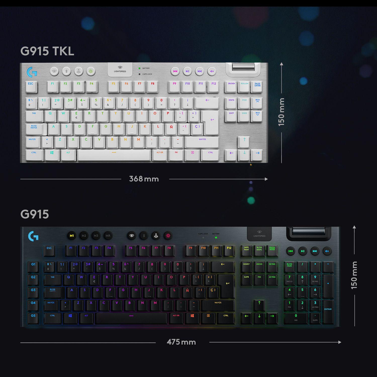 Teclado Gamer Logitech G915 TKL BLANCO RGB mecanico-4