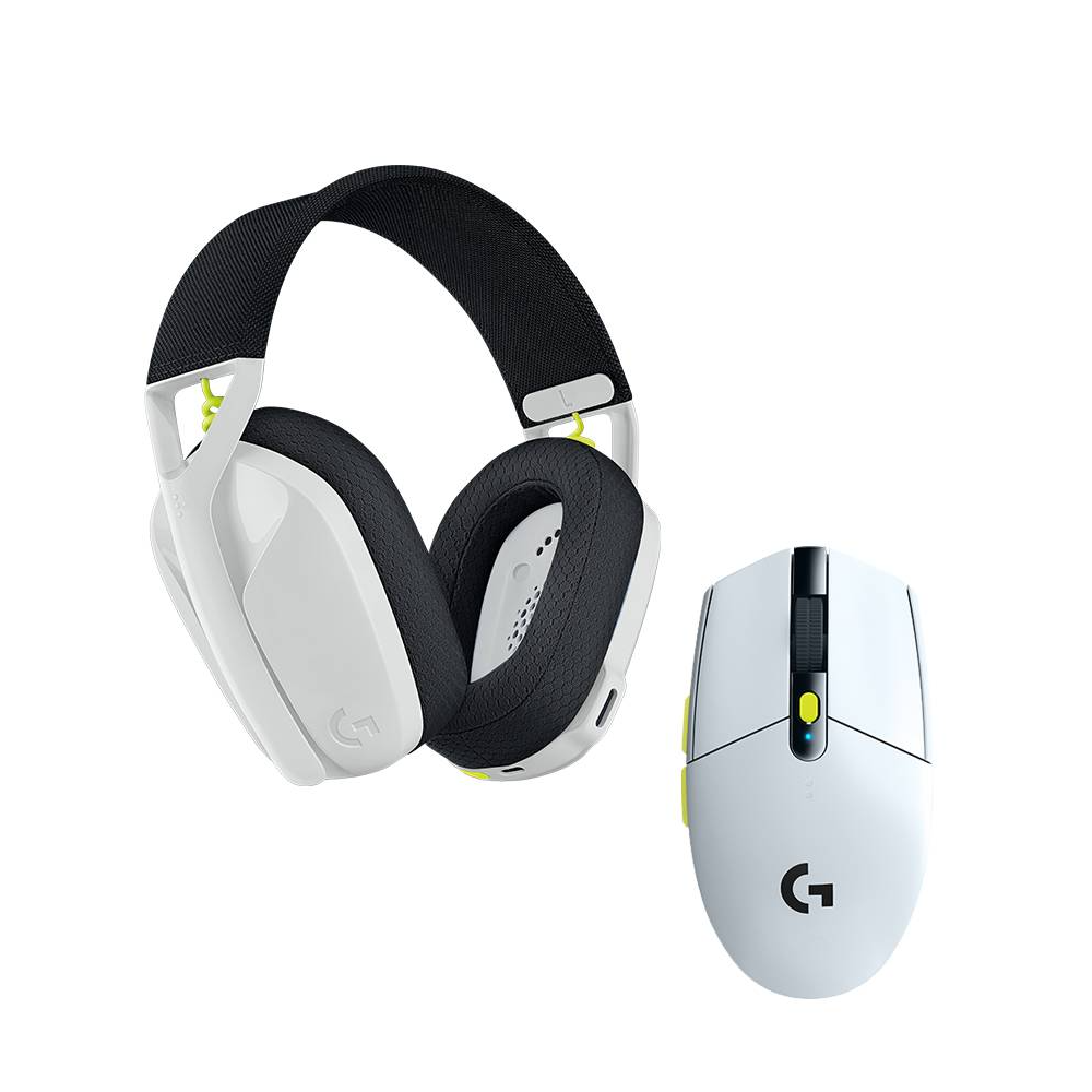 Kit Gamer Logitech Audifono G435 + Mouse G305 Blanco-0
