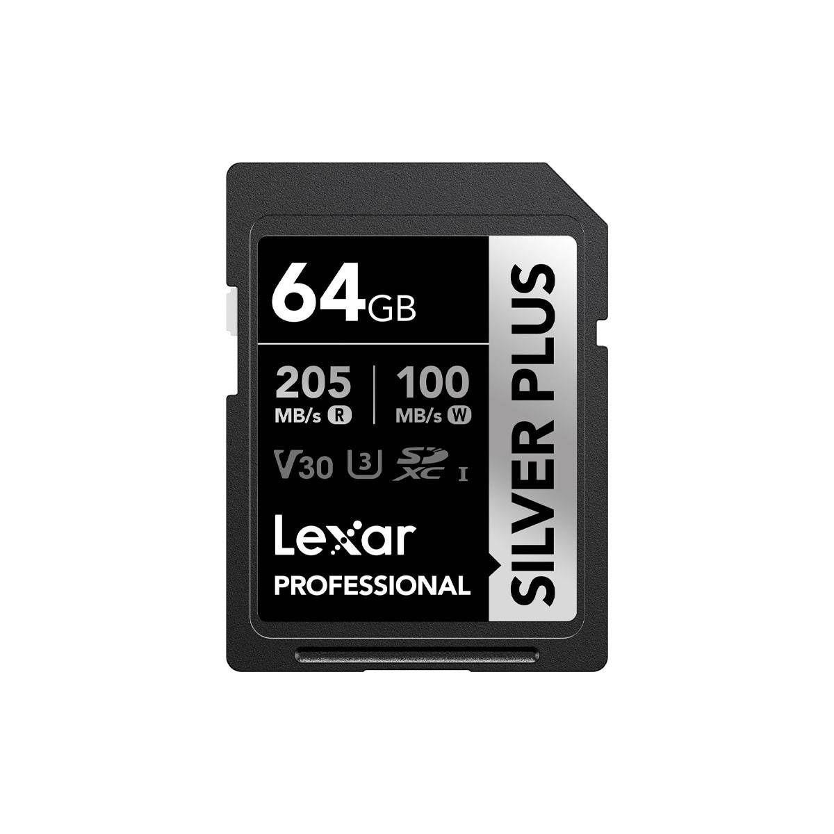 Tarjeta de Memoria Lexar 64 gb SDXC-UHS-I V30 205/100mbs-0