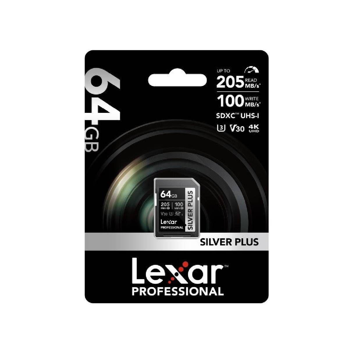 Tarjeta de Memoria Lexar 64 gb SDXC-UHS-I V30 205/100mbs-1