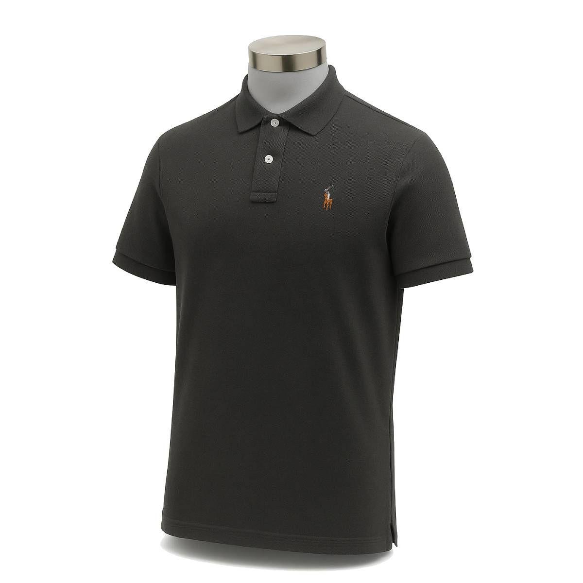 Polera Polo Ralph Lauren Gris Oscuro Con Cuello Talla M-0