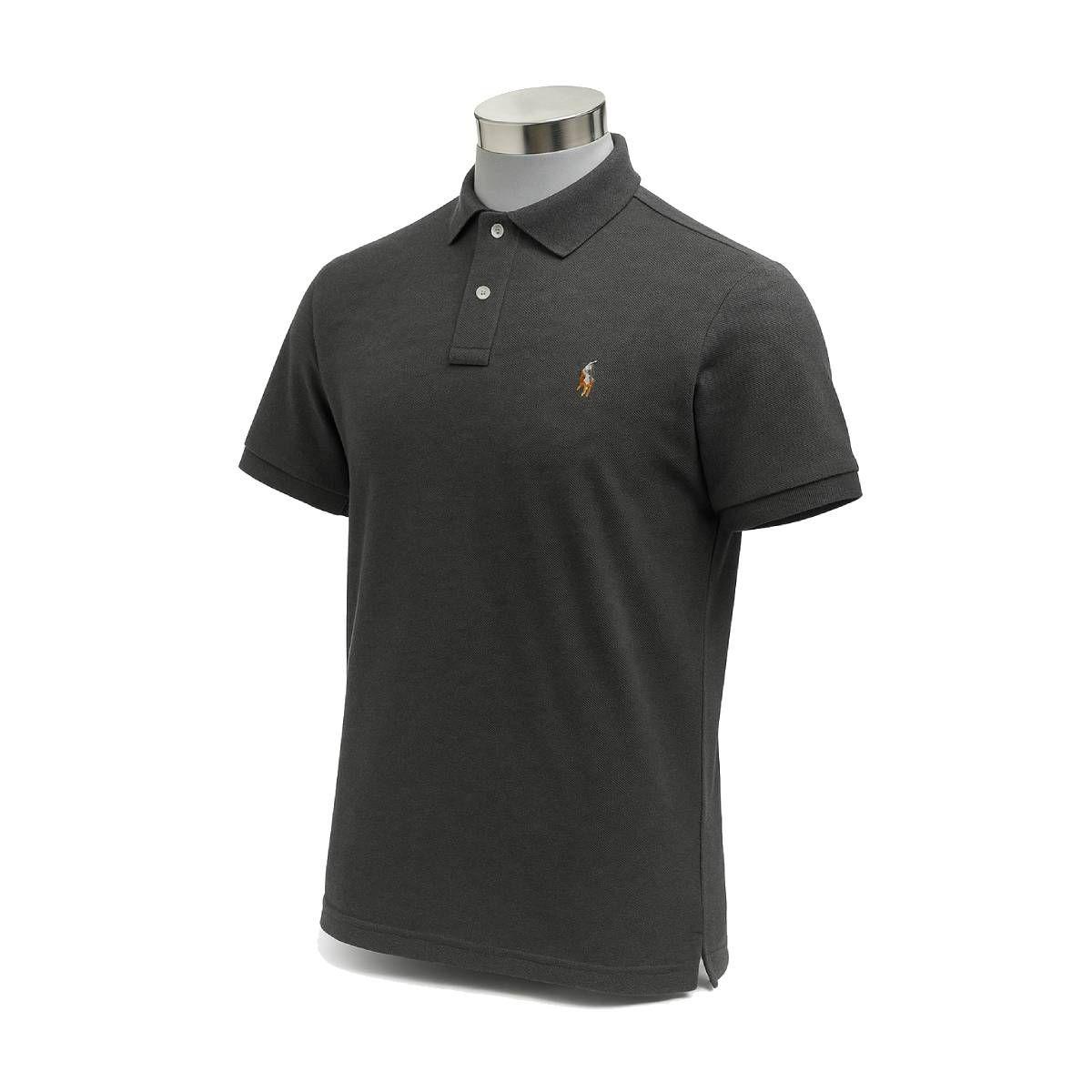 Polera Polo Ralph Lauren Gris Oscuro Con Cuello Talla M-1