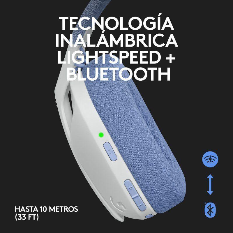 Audifonos Gamer Logitech G435 Inalámbricos Blancos Bluetooth-3