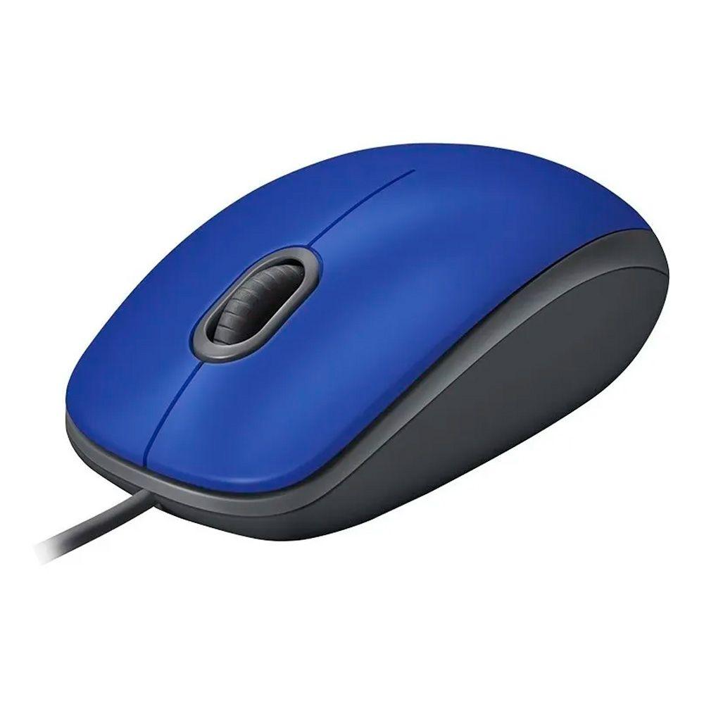 Mouse Logitech Alambrico M110 Silent Azul 1000dpi-1