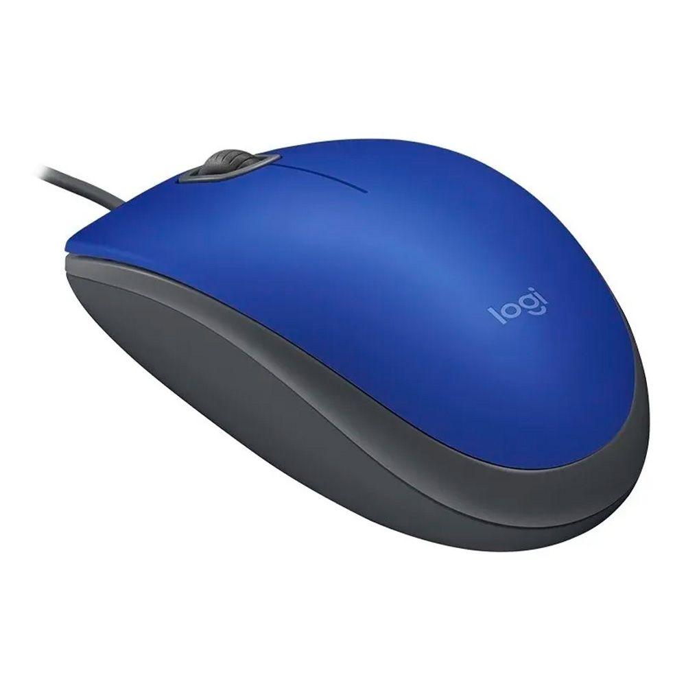 Mouse Logitech Alambrico M110 Silent Azul 1000dpi-2