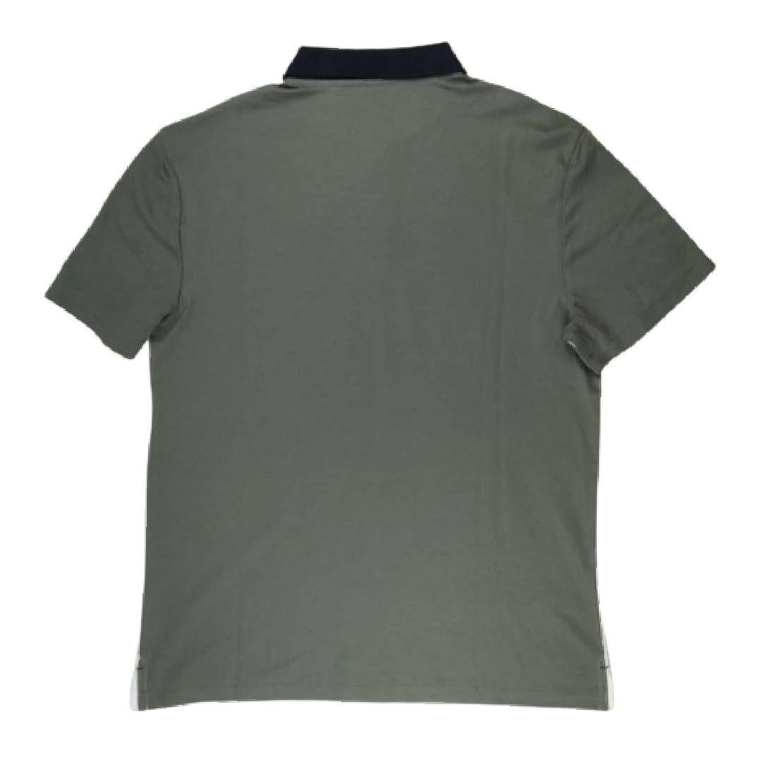 Polera CK Blanca/verde Con Cuello Franja Blanca Talla M-1
