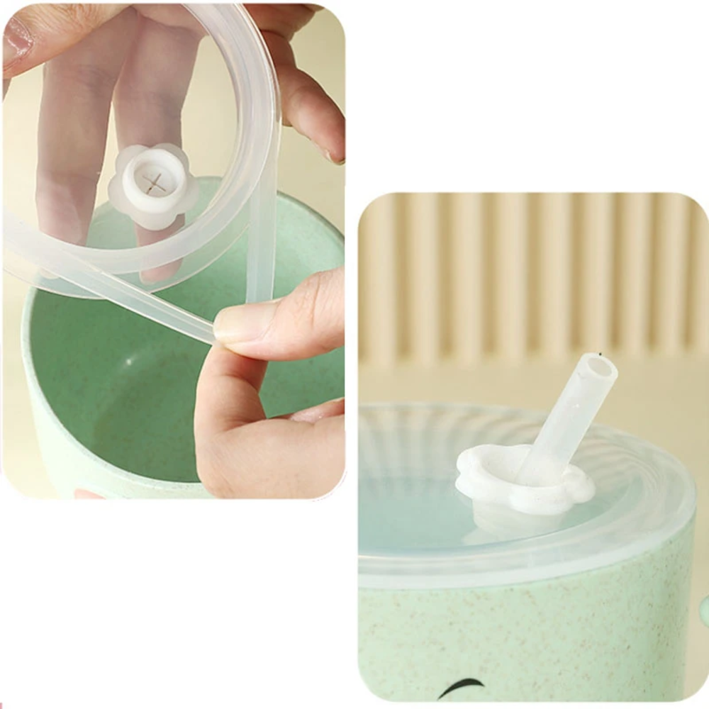 Vaso para Niños Diseño Elefante Antiderrames Verde-2