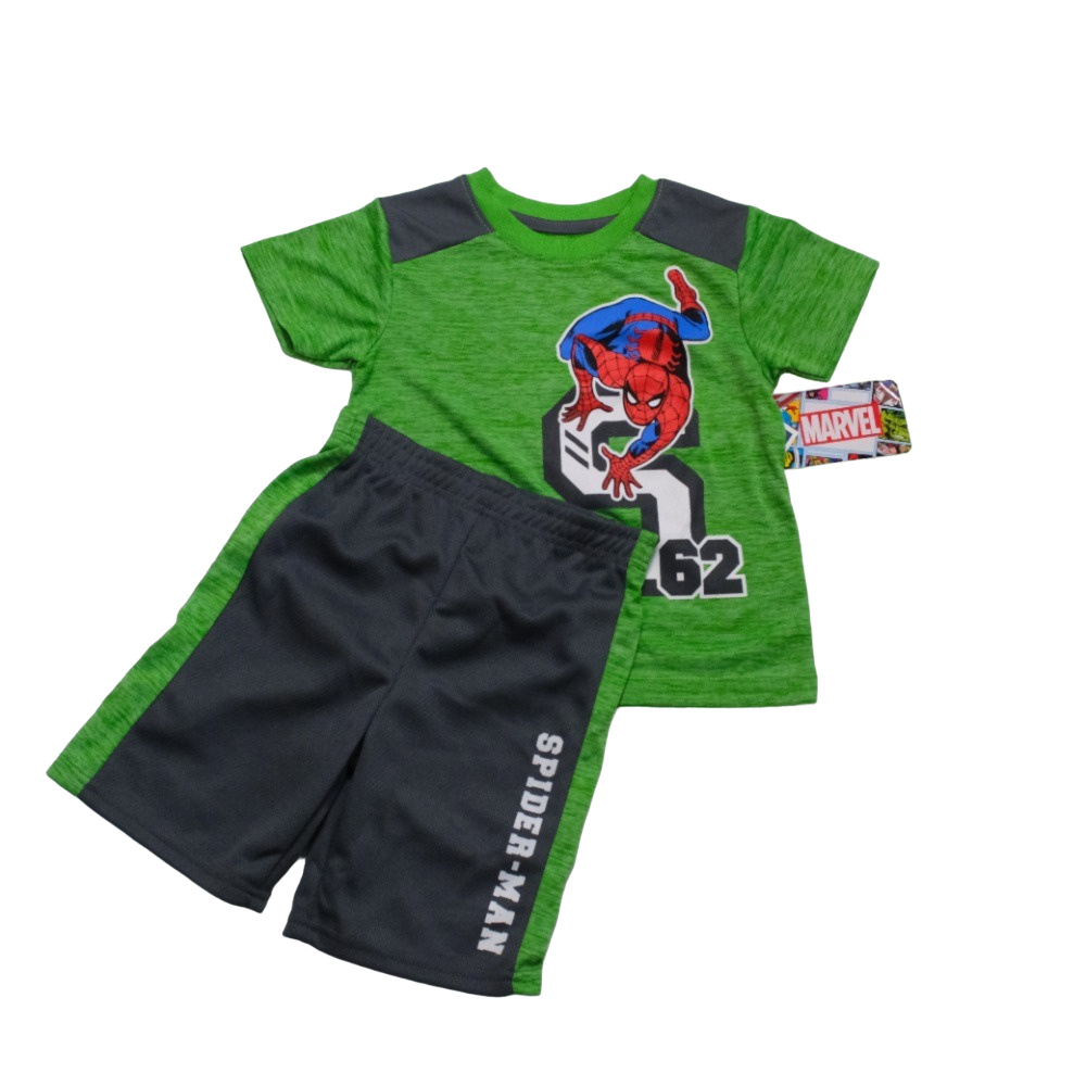 Juego Pijama Niño Spiderman MARVEL Verde Gris Talla 4-0