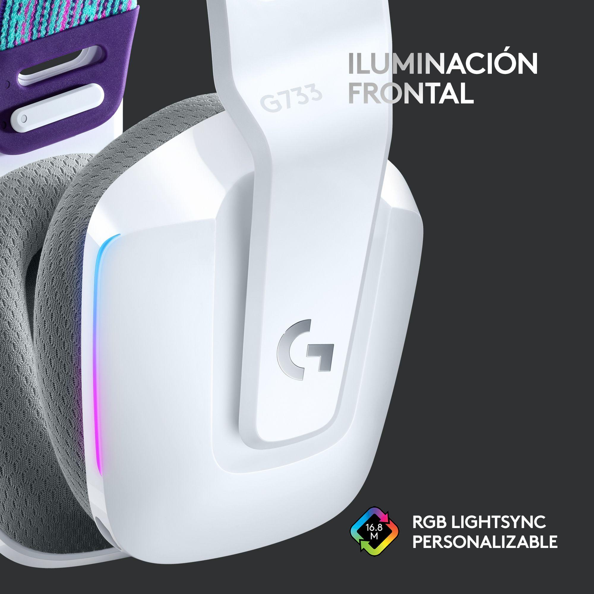 Audífonos Gamer Inalámbricos Logitech G Series G733 Blanco-5
