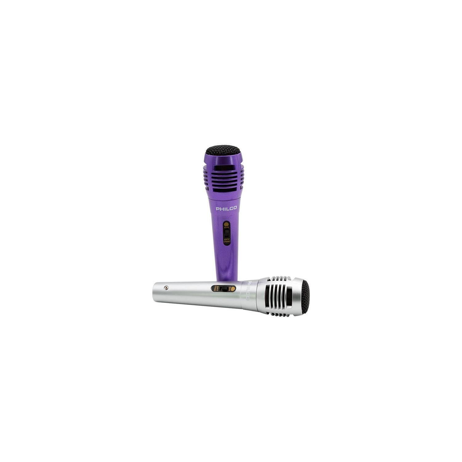 Set 2 Microfonos Philco Alambrico Karaoke-2