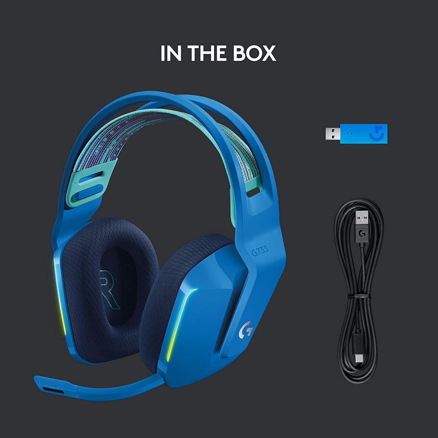 Audífonos Logitech G733 Lightspeed Inalambrico RGB Azul-7