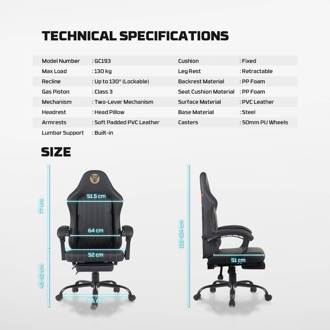 Silla Gamer Fantech GC193 Black-5