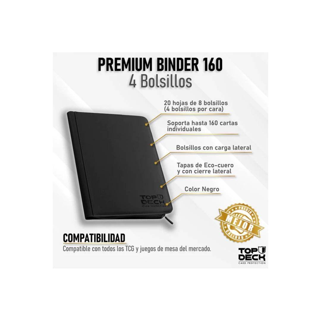 Carpeta Eco Cuero 4 Bolsillos 160 Cartas Negro-1