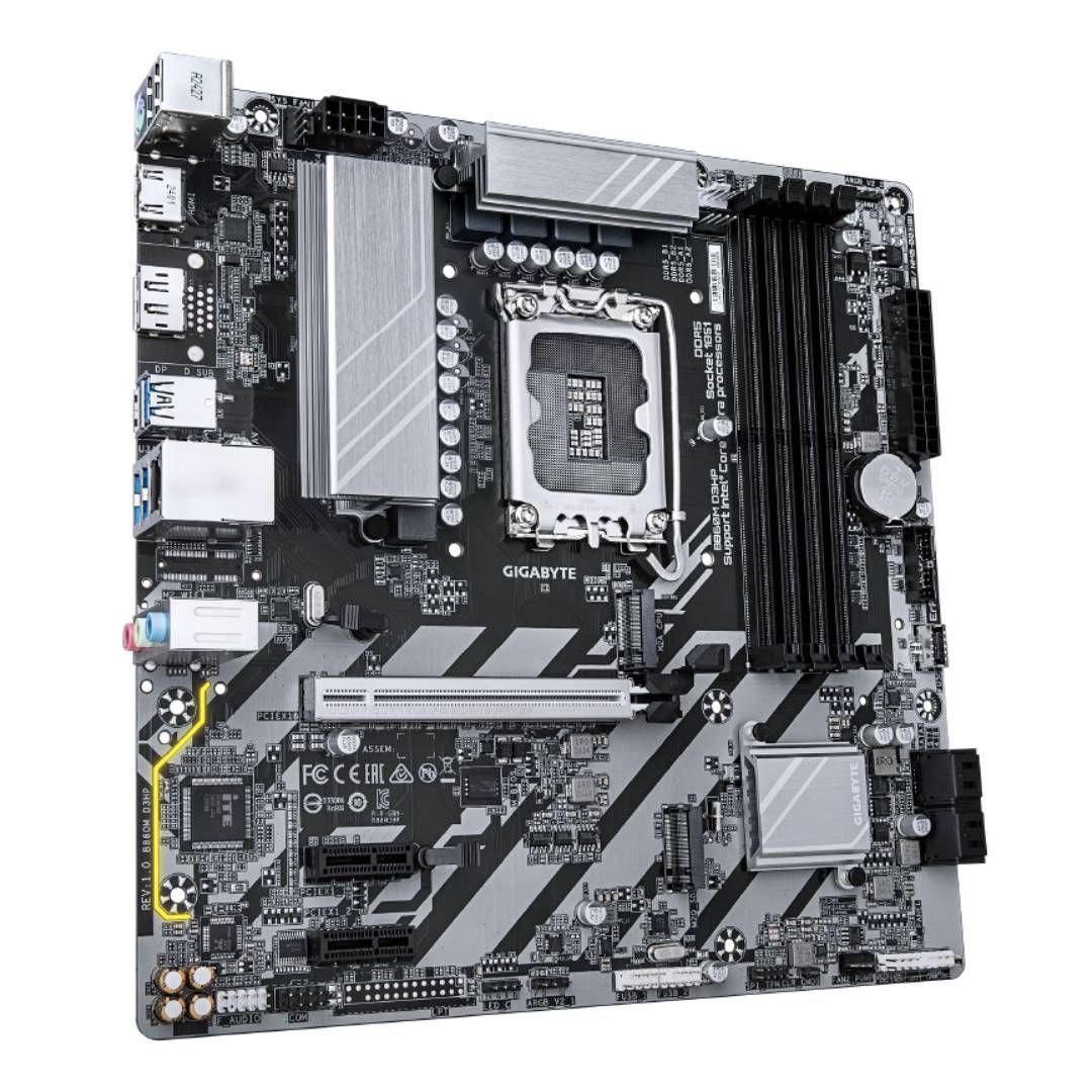 Placa Madre Gigabyte B860M D3HP, LGA1851, DDR5, mATX-2