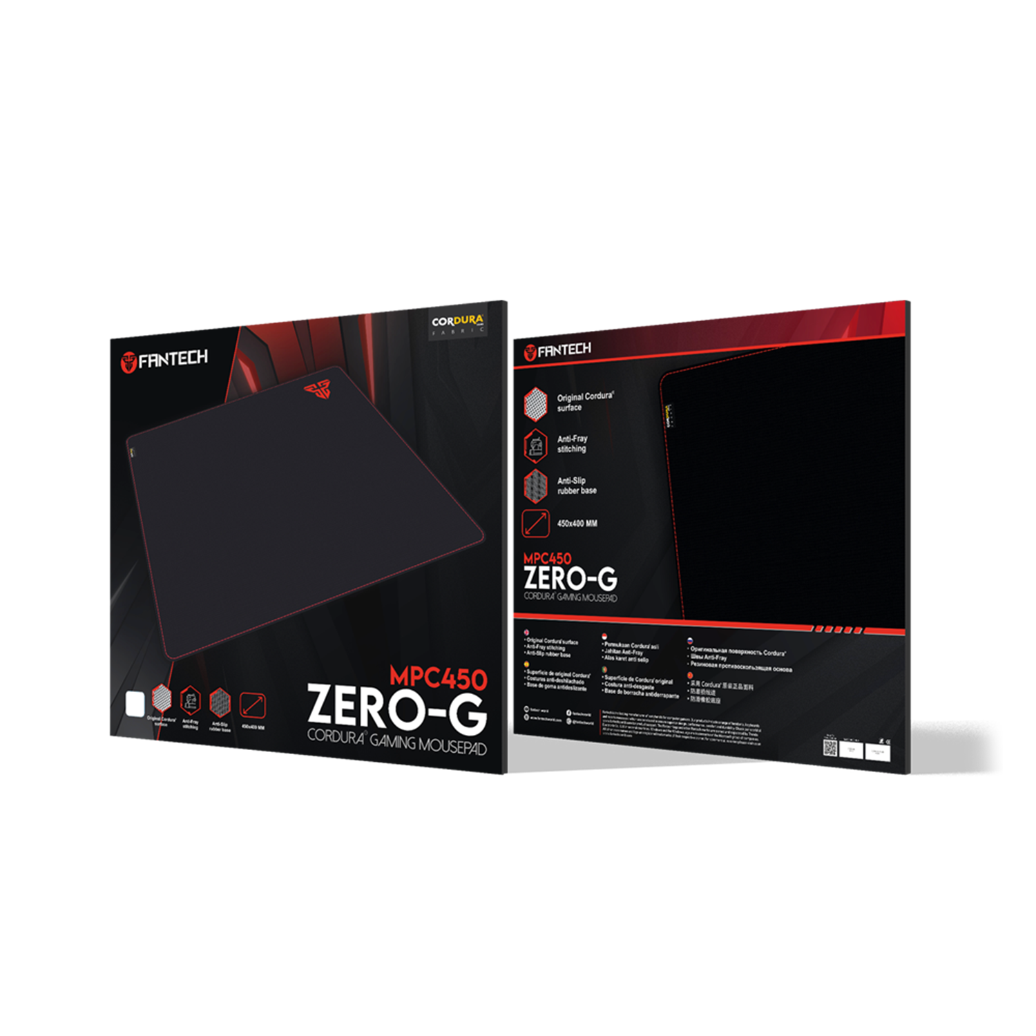 Mousepad Gamer Fantech Cordura 450 Negro 45cmx30cm-3