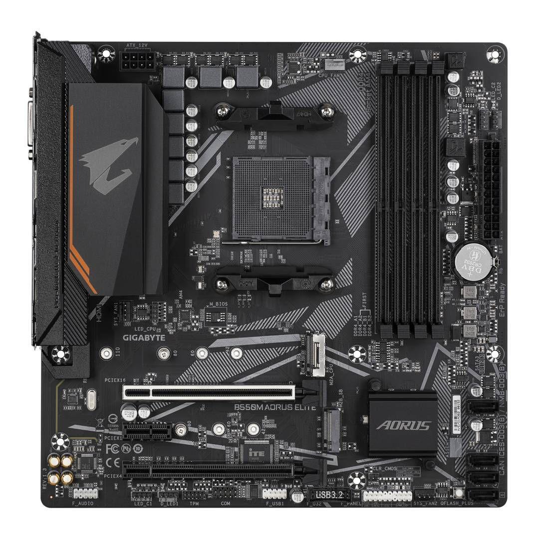Placa Madre Gigabyte B550M AORUS ELITE, AM4, mATX-1