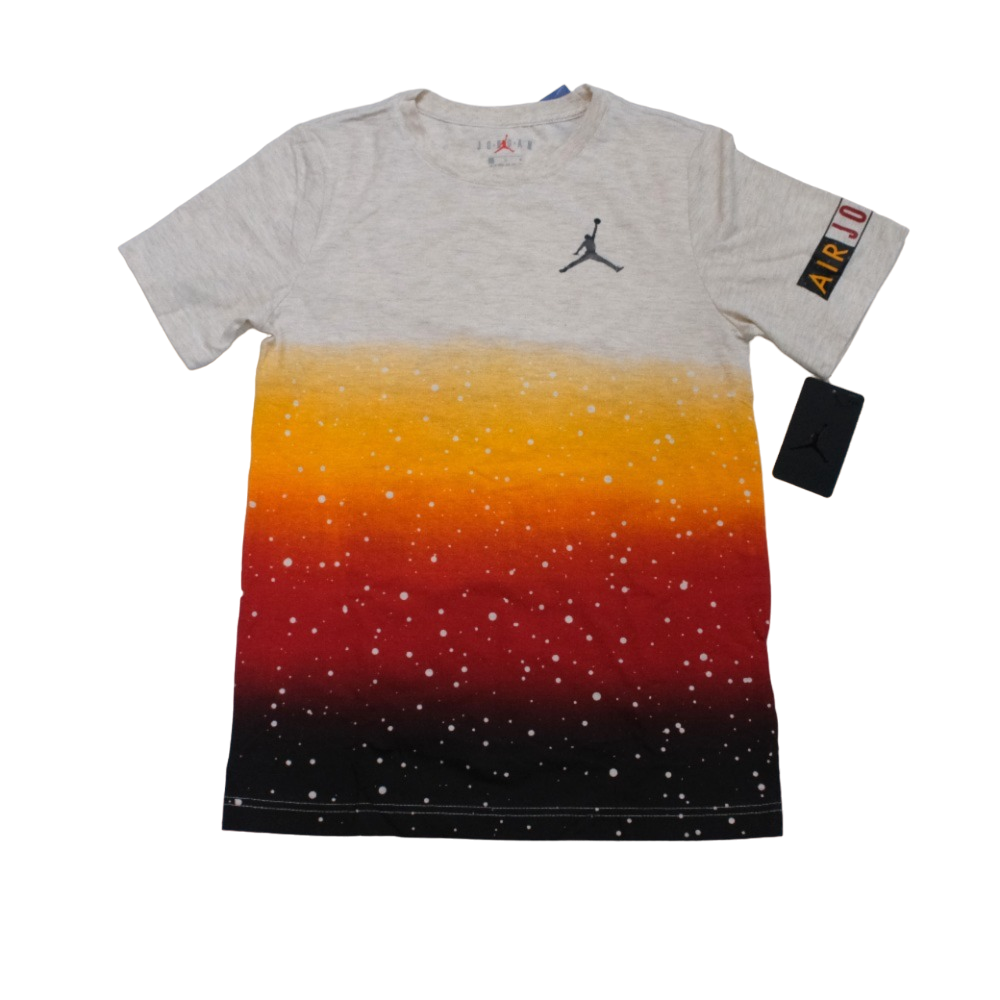 Polera Niño Jordan Color Beige Naranja Talla L-1