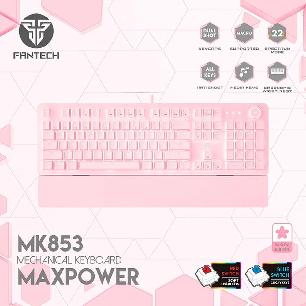 Teclado Gamer Fantech Maxpower MK853 SAKURA SW Red ESPAÑOL-2