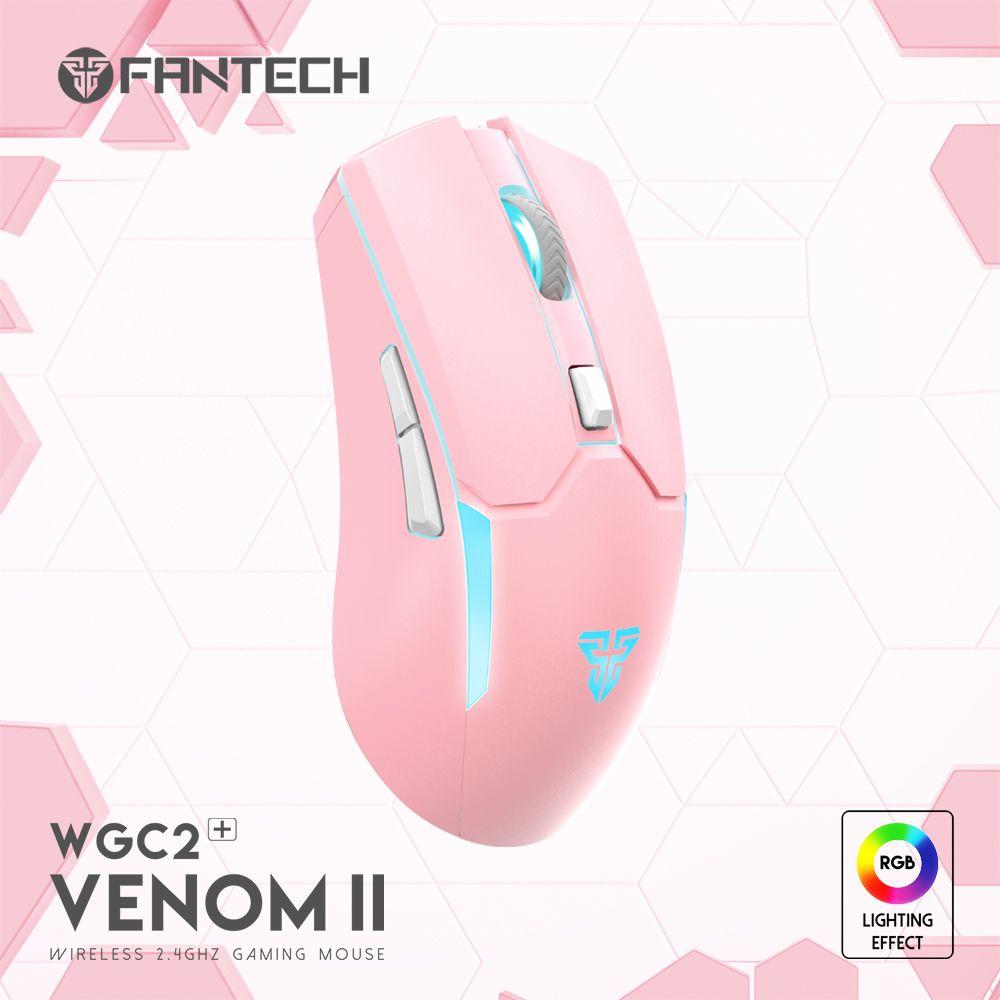 Mouse Gamer Fantech Venom II WGC2+ Pink Inalambrico 2400 Dpi-3