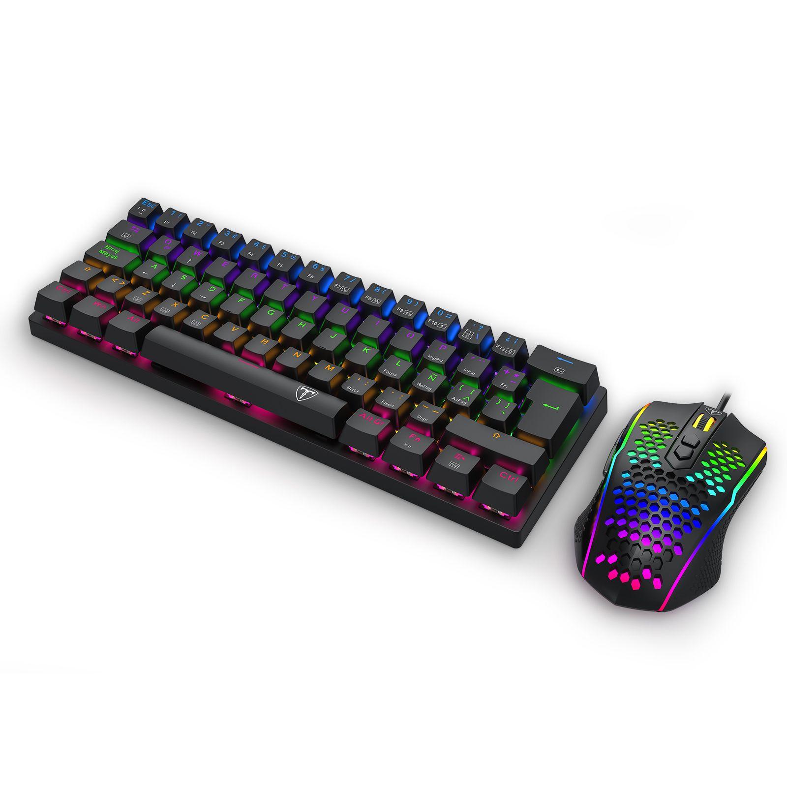 Kit Teclado y Mouse T-Dagger Main Force Lite T-TGS008 Negro-3