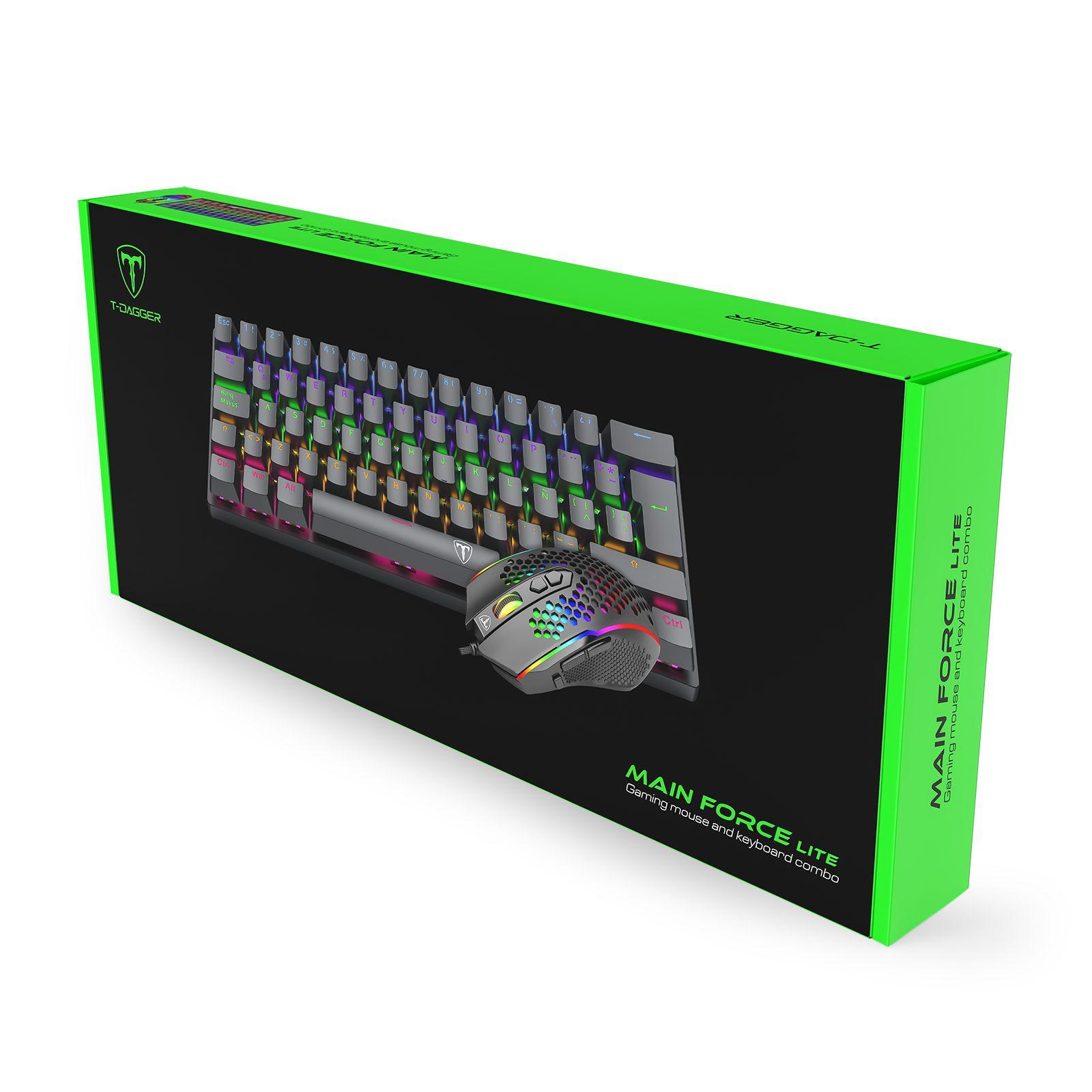 Kit Teclado y Mouse T-Dagger Main Force Lite T-TGS008 Negro-5