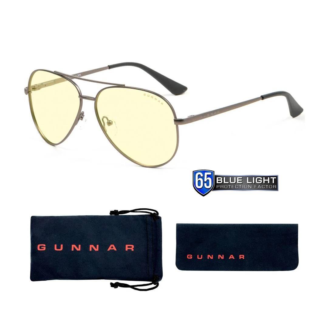 Lentes Gamer Gunnar Maverick Gunmetal Amber-3