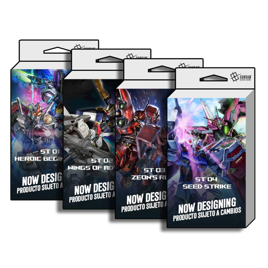 Pack X4 Gundam TCG Starter Deck ST01 ST02 ST03 ST04-0